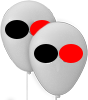 Luftballon CRYSTAL Ø 27 cm 2/2-farbig (Schwarz & HKS oder Pantone) zweiseitig bedruckt