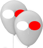 Luftballon CRYSTAL Ø 27 cm 2/2-farbig (Weiß & HKS oder Pantone) zweiseitig bedruckt